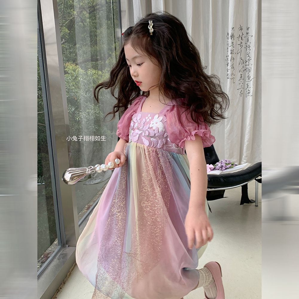 Đầm Công Chúa Mỏng Phong Cách retro Đặc Biệt Kiểu Mới 2023 Cho Bé Gái  ~ Cô Gái hanfu 2023