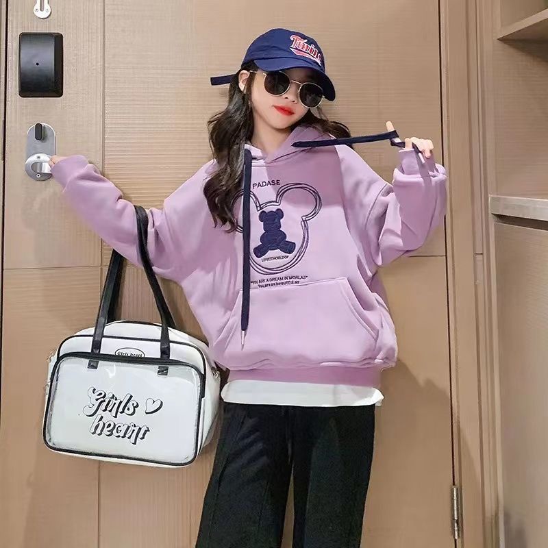 Áo Hoodie Phong Cách Thời Trang Xuân Thu Mới Cho Bé Gái