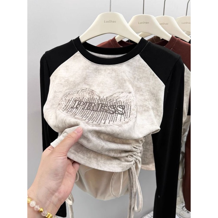 Áo Thun Tay Dài Phong Cách Thời Trang Thu Đông Mới Dành Cho Bé Gái