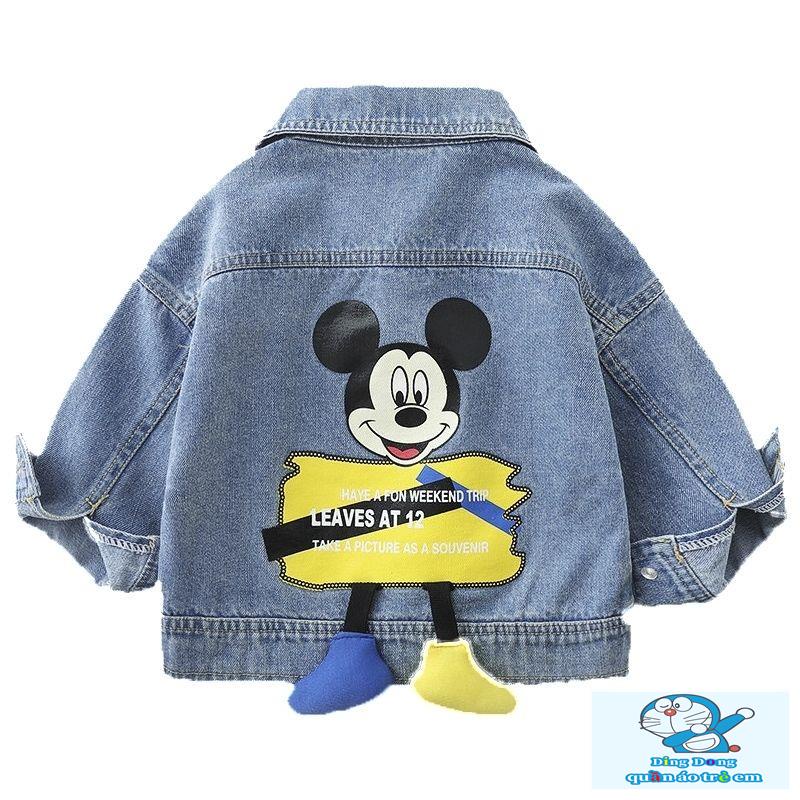 Áo Khoác denim Phong Cách Thời Trang Xuân Thu Mới Cho Bé Trai Và Gái