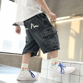 Quần Yếm denim Ngắn Thời Trang Dành Cho Bé Trai