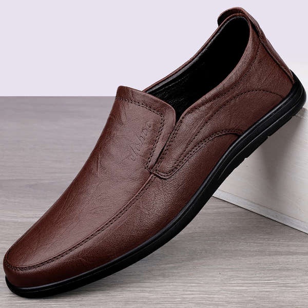 Giày Lười Da Thật Đế Mềm Thoáng Khí Thời Trang 2022 Cho Nam