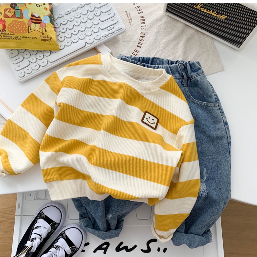 ~ 2023 Áo Sơ Mi Dài Tay Phong Cách Mới Hợp Thời Trang Dễ Phối Đồ Cho Bé Trai