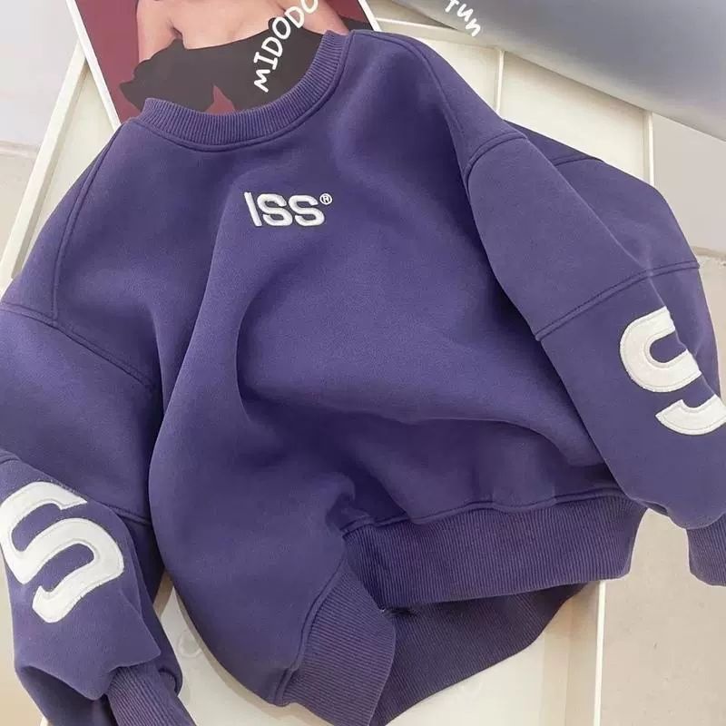 Áo Sweater Chui Đầu Dáng Rộng Phong Cách Hàn Quốc Thời Trang Xuân Thu Hàng Mới Dành Cho Bé Trai