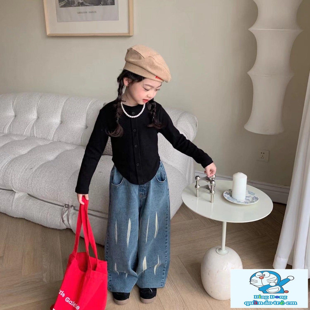 ~ Áo Thun Ôm Dáng Phong Cách Hàn Quốc Thời Trang Xuân Thu Mới Cho Bé Gái