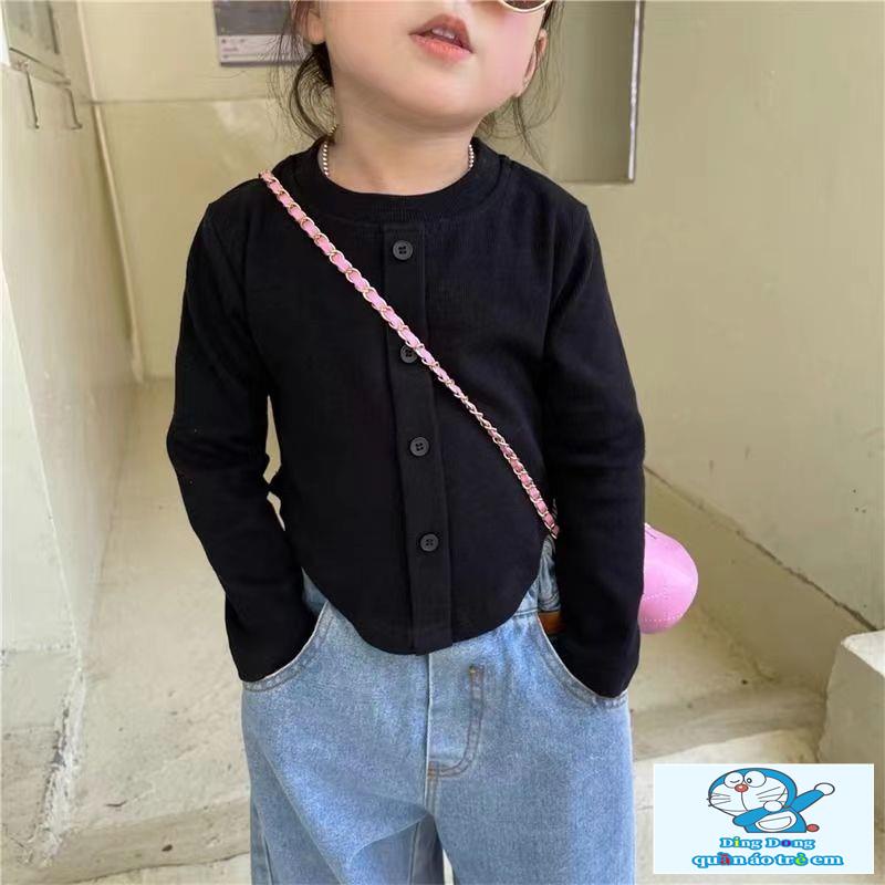 ~ Áo Thun Ôm Dáng Phong Cách Hàn Quốc Thời Trang Xuân Thu Mới Cho Bé Gái