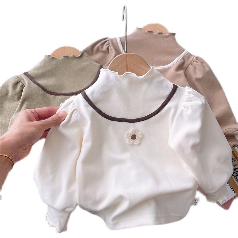 Áo Thun Dài Tay Phong Cách Công Chúa Thời Trang Xuân Thu Cho Bé Gái