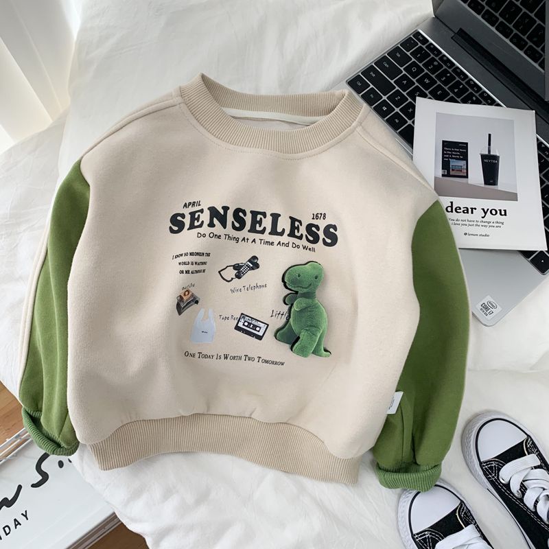 ~ Áo sweatshirt Thời Trang Mới 2023 Phong Cách Mới Dễ Phối Đồ Cho Bé Trai