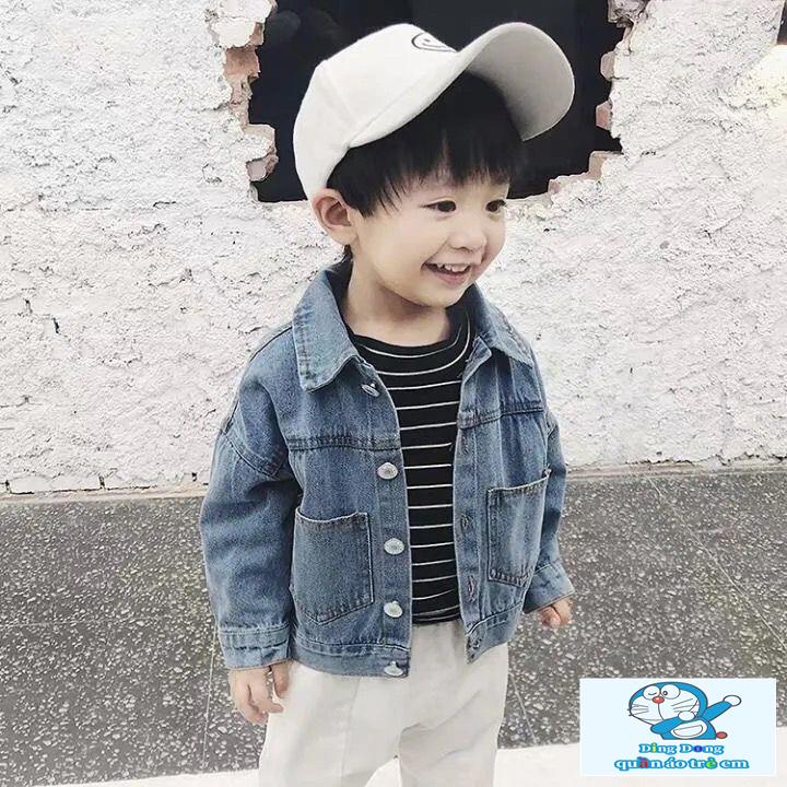 Áo Khoác denim Phong Cách Hàn Quốc Thời Trang Xuân Thu Cho Bé Trai