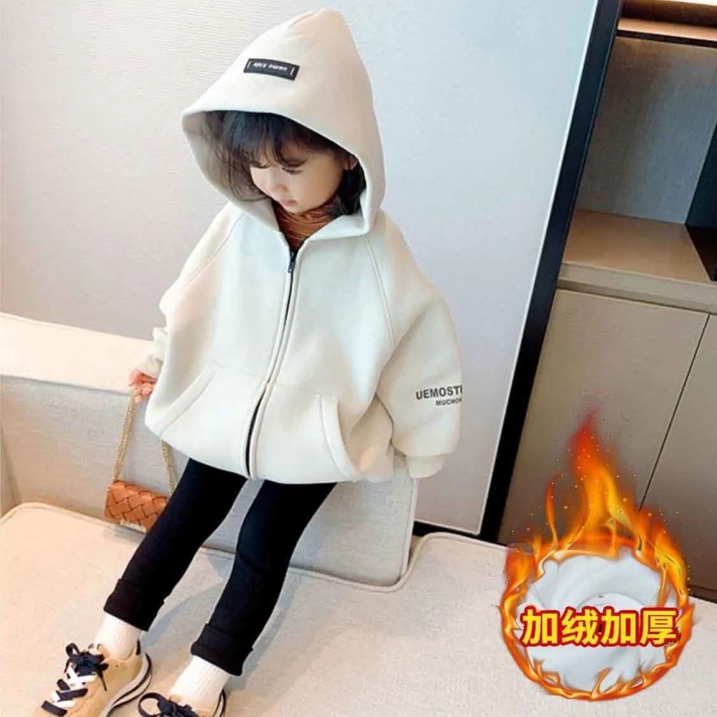 Áo Nỉ Dài Tay In Chữ Phong Cách Mới Thời Trang Thu Đông Cho Bé Gái