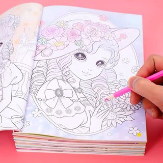 Sách tô màu hình công chúa xinh đẹp cho bé 2-6 tuổi