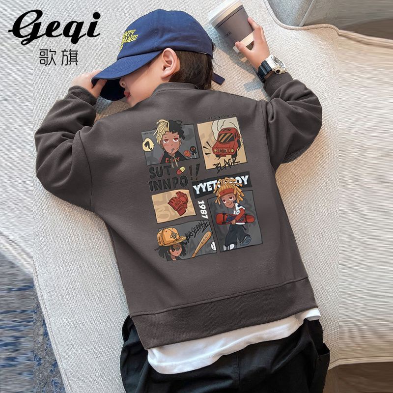 Áo Khoác Lót Lông Cừu Dày Dặn Phong Cách Mới Mùa Thu Đông Cho Bé Trai