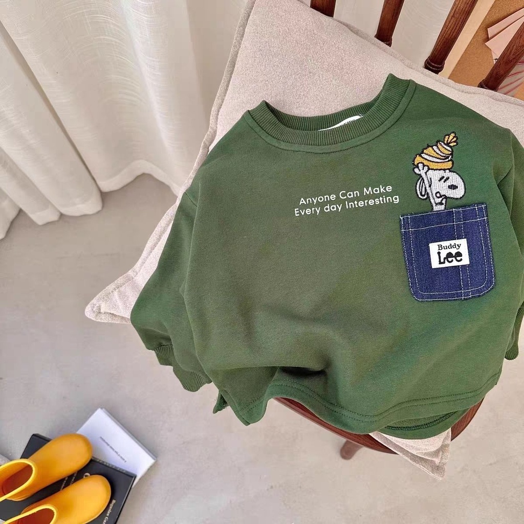 Áo Sweater Tay Dài Phong Cách Hàn Quốc Thời Trang Xuân Thu Cho Bé Trai