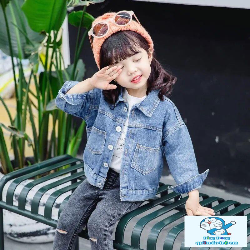 Áo Khoác denim Phong Cách Hàn Quốc Thời Trang Xuân Thu Cho Bé Trai