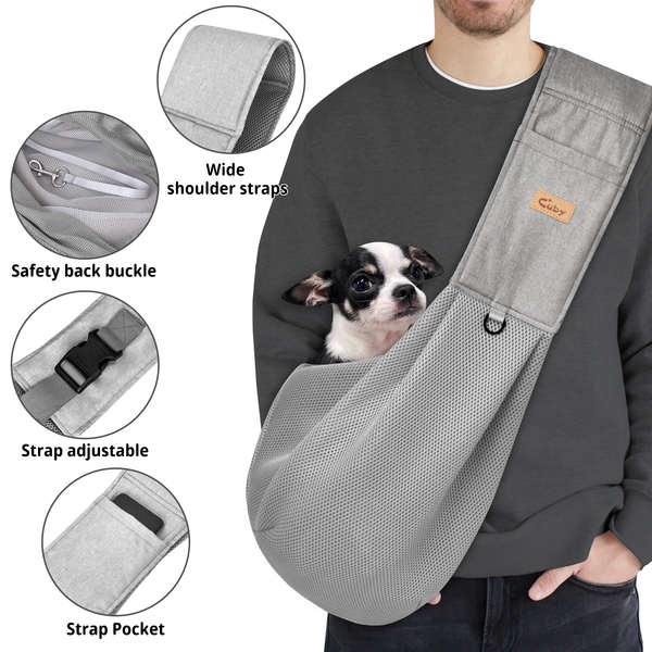 Túi Đeo Chéo Dạng Lưới Thoáng Khí Dành Cho Thú Cưng