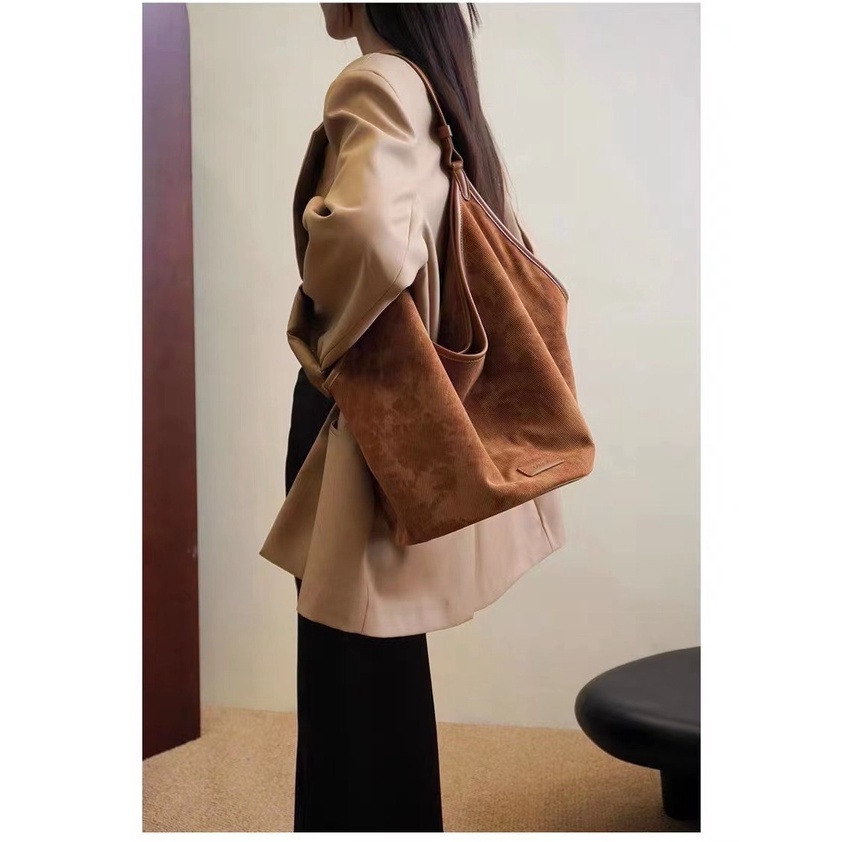 Túi Xách tote Vải Nhung Phong Cách retro Hàn Quốc Thời Trang Mới 2023