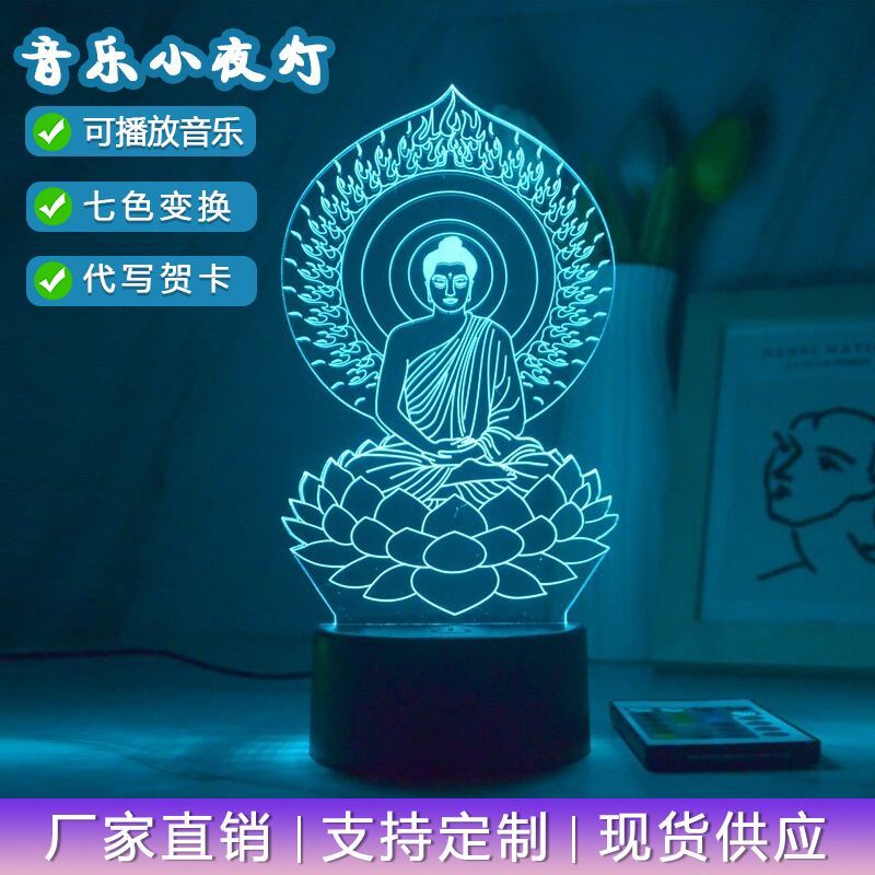 Sakyamuni Đèn Ngủ 3d Phát Sáng Trong Đêm Hình Phật Tổ 3d Độc Đáo Ấn Tượng 1216