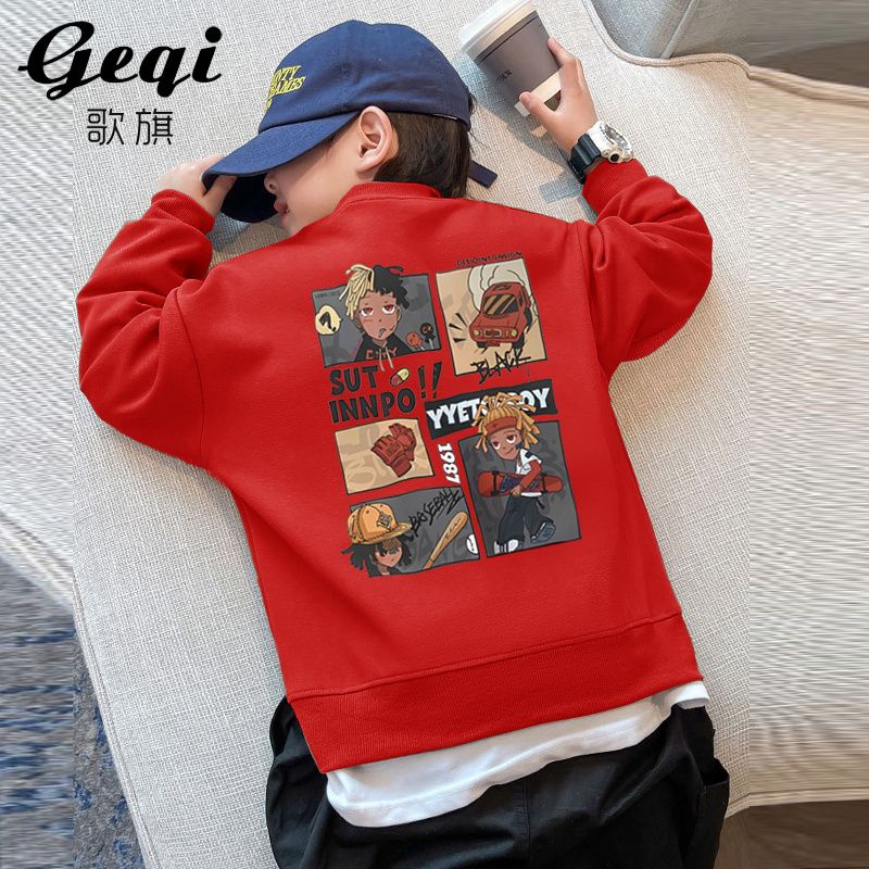 Áo Khoác Lót Lông Cừu Dày Dặn Phong Cách Mới Mùa Thu Đông Cho Bé Trai