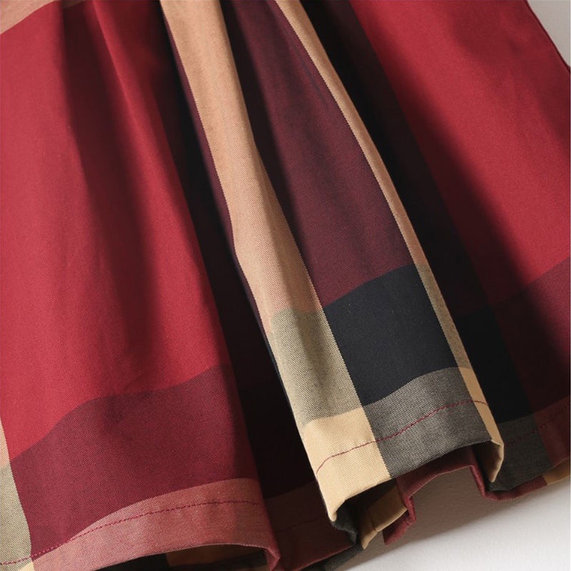 Đầm Công Chúa cotton Nguyên Chất Kẻ Sọc Caro Phong Cách Mới Mùa Hè Cho Bé Gái