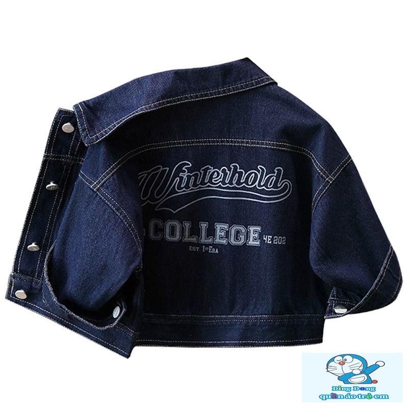 Áo Khoác denim Hàn Quốc Thời Trang Mùa Thu Kiểu Mới Cho Bé Trai