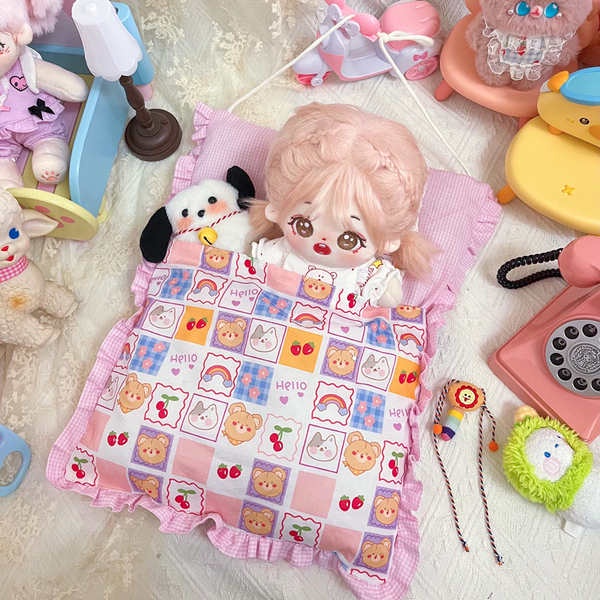 Túi Ngủ cotton 20cm Họa Tiết Hoạt Hình Xinh Xắn Dành Cho Búp Bê