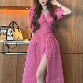 ✿Plus Size Nữ Lãng Mạn Đầm Hoa 2023 Béo Em Gái Sang Trọng Đi Biển Du Lịch Phong Cách Kỳ Nghỉ Váy♥3.14