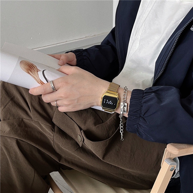 Đồng Hồ Điện Tử Nam Châm Thông Minh Đa Năng Phong Cách retro Cao Cấp Cho Nam