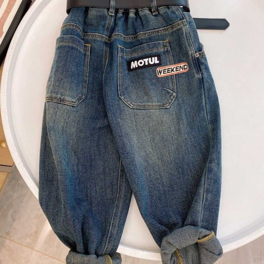 Quần jeans Dài Phong Cách Thời Trang Xuân Thu Mới Cho Bé Trai