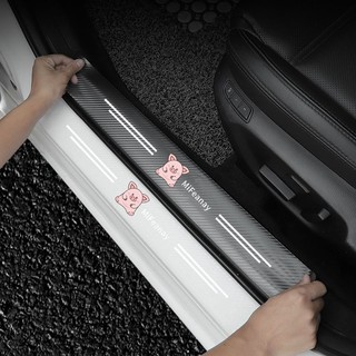 Miếng Dán Cửa Xe Hơi Chống Trầy Xước Họa Tiết Sợi carbon Trong Suốt