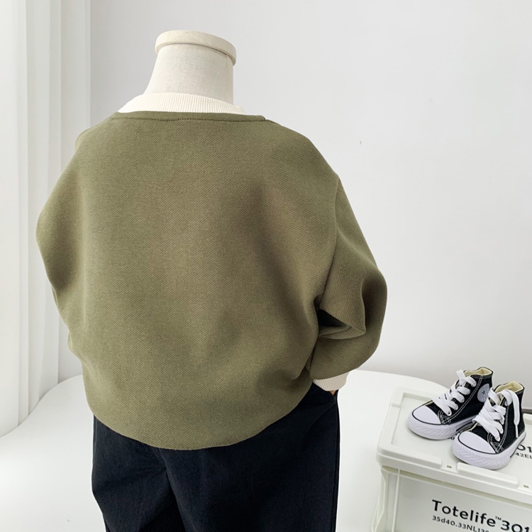 ~ Áo sweatshirt Thời Trang Mới 2023 Phong Cách Mới Dễ Phối Đồ Cho Bé Trai