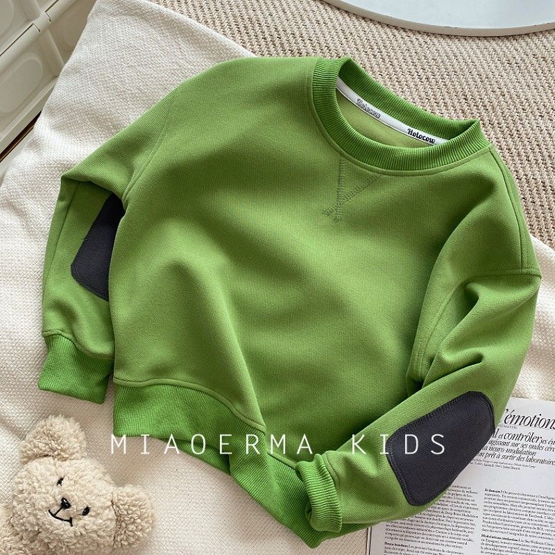 Áo Sweater Màu Trơn Phong Cách Thời Trang Xuân Thu Hàng Mới Dành Cho Bé Trai Và Bé Gái