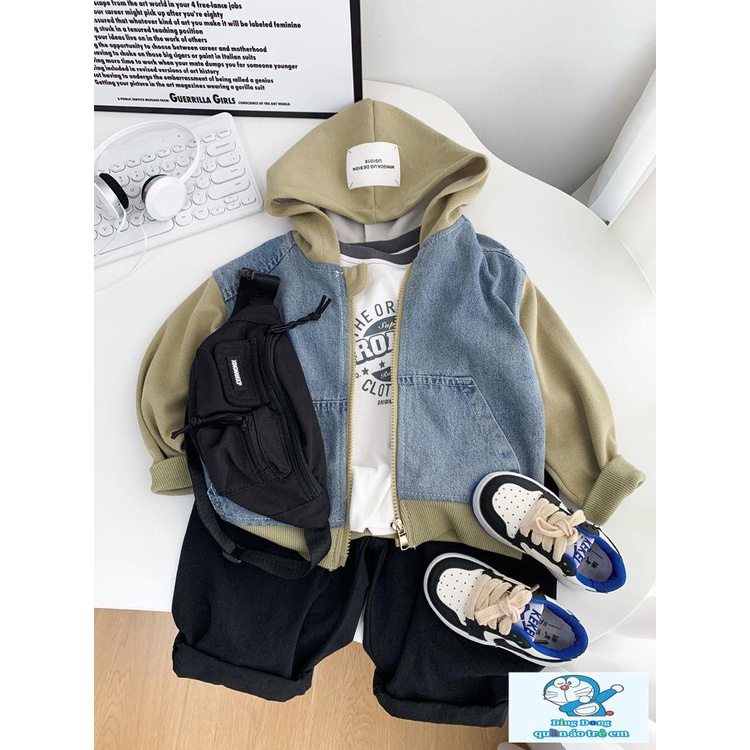 ~ Áo Khoác Có Mũ Trùm Khóa Kéo Phong Cách Mới Mùa Xuân Thu Mát Mẻ Cho Bé Trai