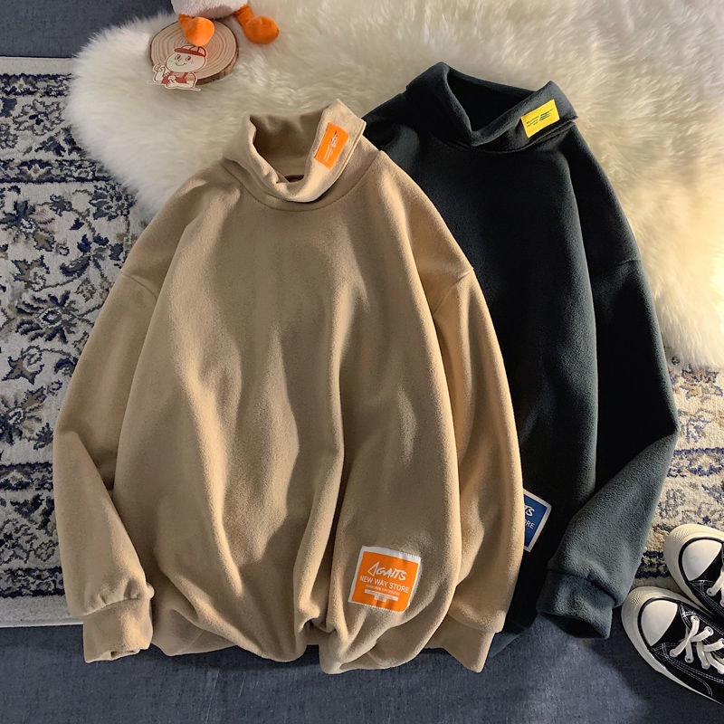 Áo Thun Nam Tay Dài Cổ Cao Phong Cách hong kong Thời Trang Thu Đông Mới