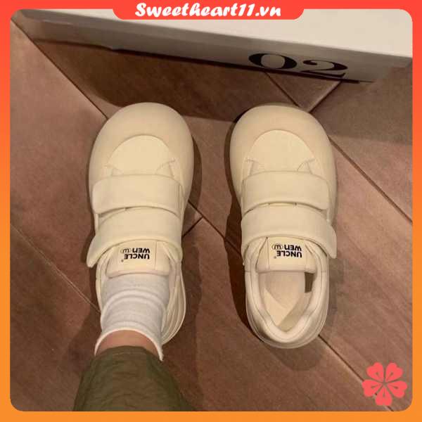 Giày Bánh Mì Khóa Dán Dày Dặn Dễ Thương Xinh Xắn Thời Trang Thu Đông Cho Nữ