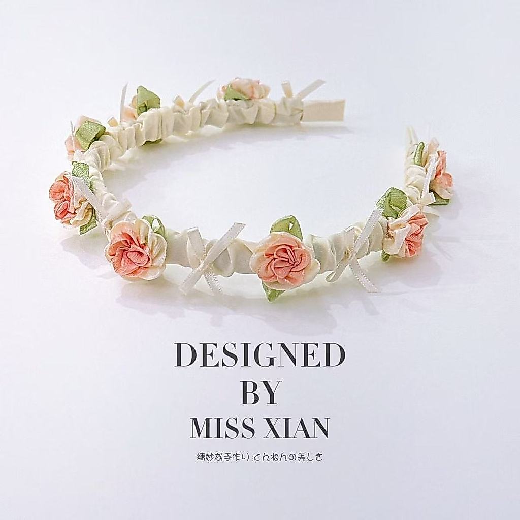 Mori Style Jasmine Headband Hàn Quốc Camellia Pearl Bow Young Sweet Headband Mũ 8.4