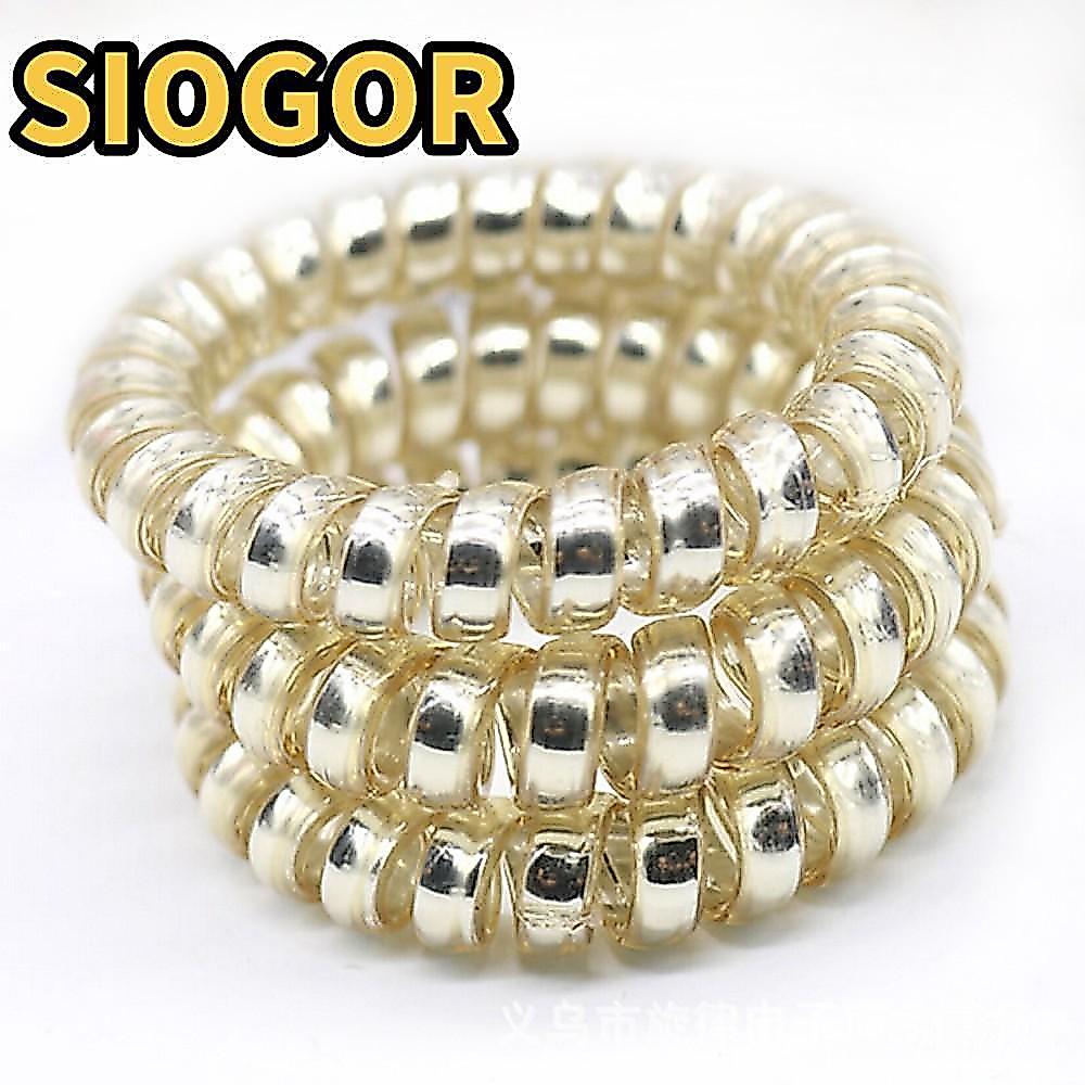 SIOGOR 10 chiếc Leopard Bán chạy Dây điện thoại đàn hồi Băng đô Scrunchie