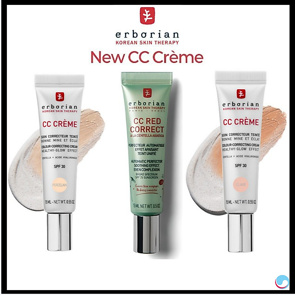 [ERBORIAN] CC Red Correct Cream / CC Cream (Sứ, Clair) / Trang điểm mỹ phẩm Hàn Quốc K-BEAUTY