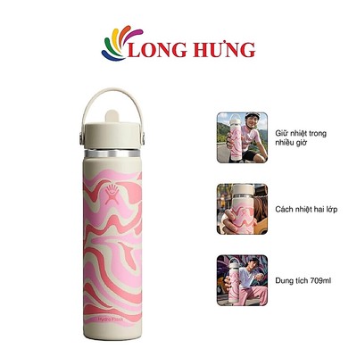 Bình giữ nhiệt Hydro Flask Wide Flex Straw Cap S26 LE 24 OZ/709ml - Hàng chính hãng