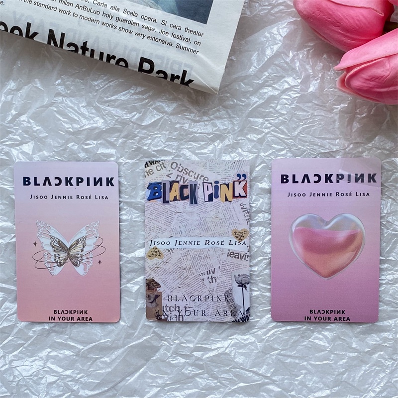 Kpop Blackpink Treasure EXO NMIXX IU LE SSERAFIM Twice I-DLE Straykids Flash Laser Photocard Lomo Card