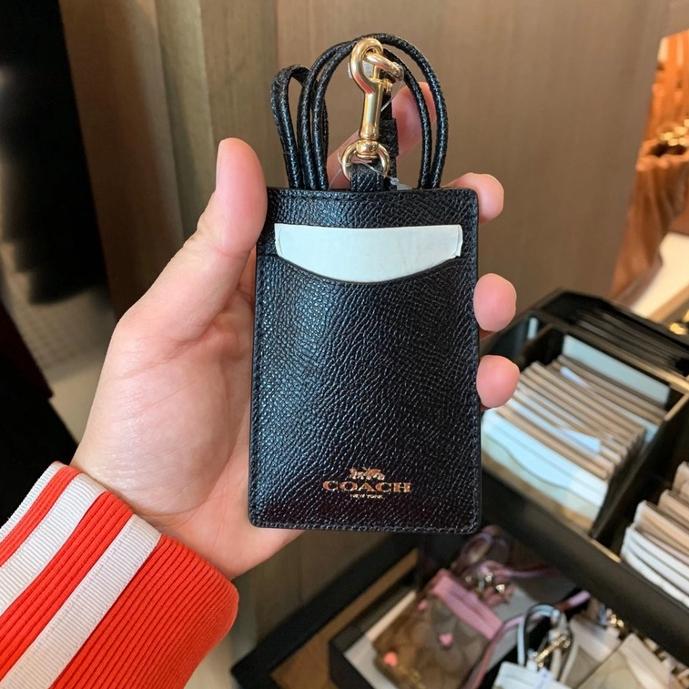 Dây Đeo Thẻ ID In Logo Coach Phong Cách Cổ Điển Giá Đỡ