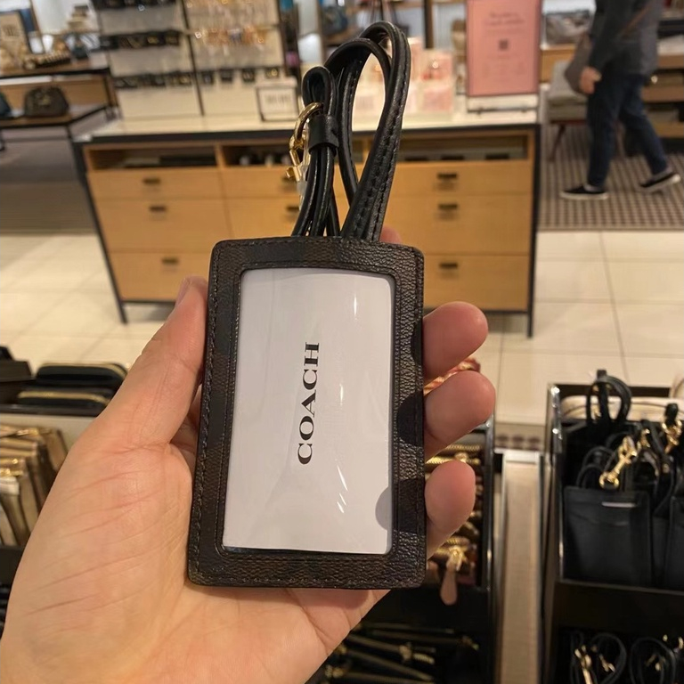 Dây Đeo Thẻ ID In Logo Coach Phong Cách Cổ Điển Giá Đỡ