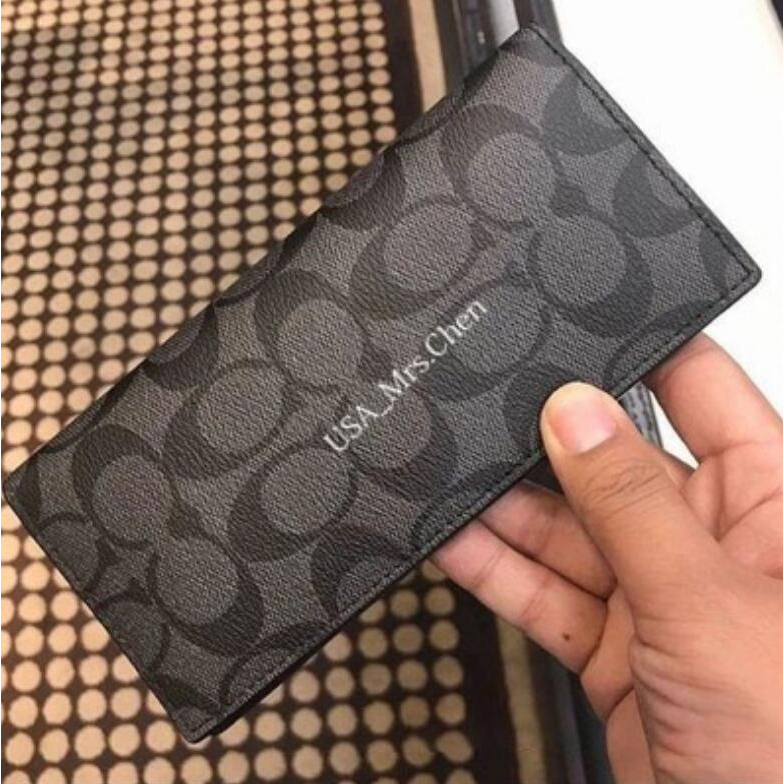 Ví nam COACH F75000 /ví dài khóa kéo