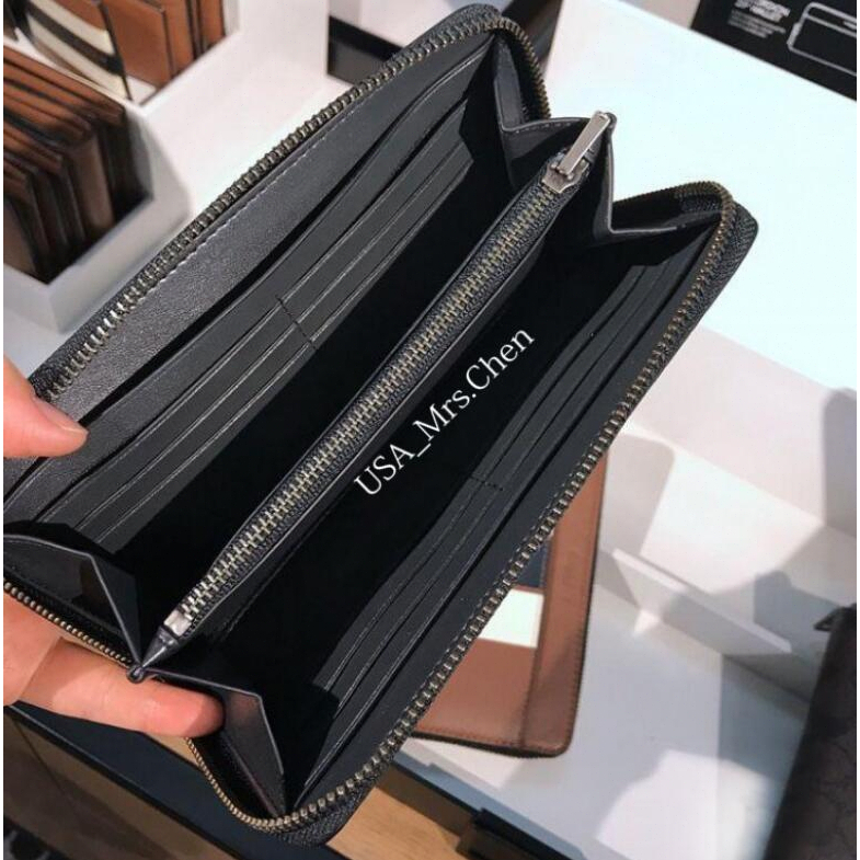 Ví nam COACH F75000 /ví dài khóa kéo