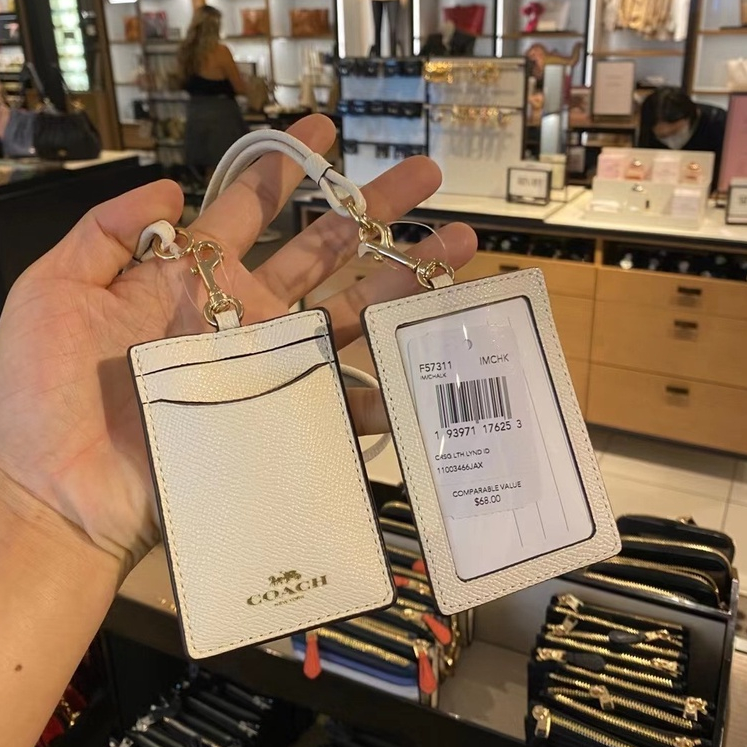 Dây Đeo Thẻ ID In Logo Coach Phong Cách Cổ Điển Giá Đỡ