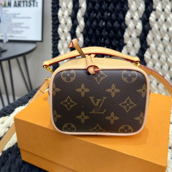 Louis Vuitton Old Flower Bucket Bag Túi Xách Vai Đơn Túi Đeo Chéo Túi Xách Vai Túi Xách Tay Túi Xách Nữ Dây Rút Túi Xách