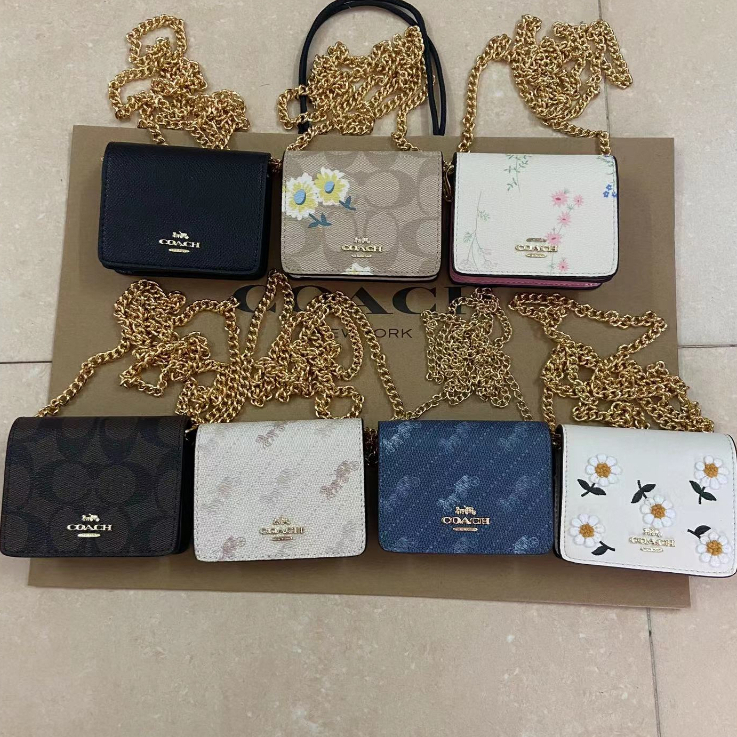 Coach Ví Mini Phối Dây Xích c8091 c6127 c4477