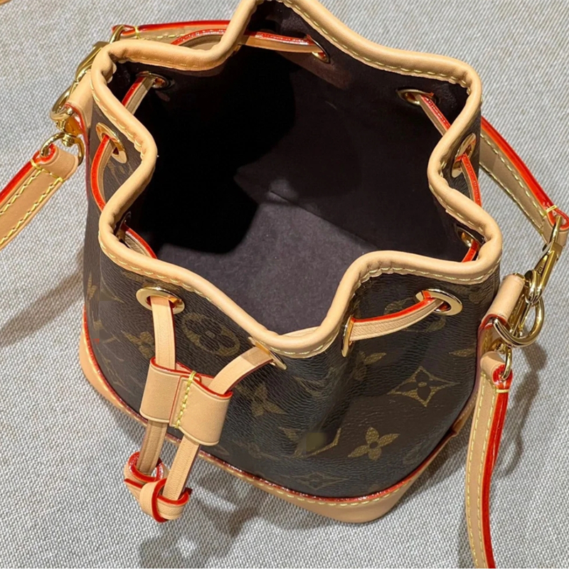 Louis Vuitton Old Flower Bucket Bag Túi Xách Vai Đơn Túi Đeo Chéo Túi Xách Vai Túi Xách Tay Túi Xách Nữ Dây Rút Túi Xách