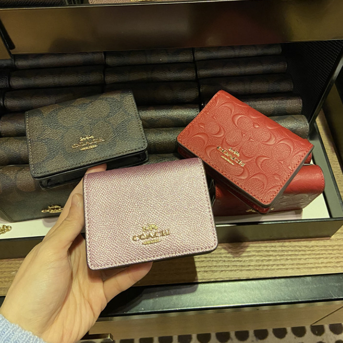 Coach Ví Đựng Thẻ Có Dây Xích c8677