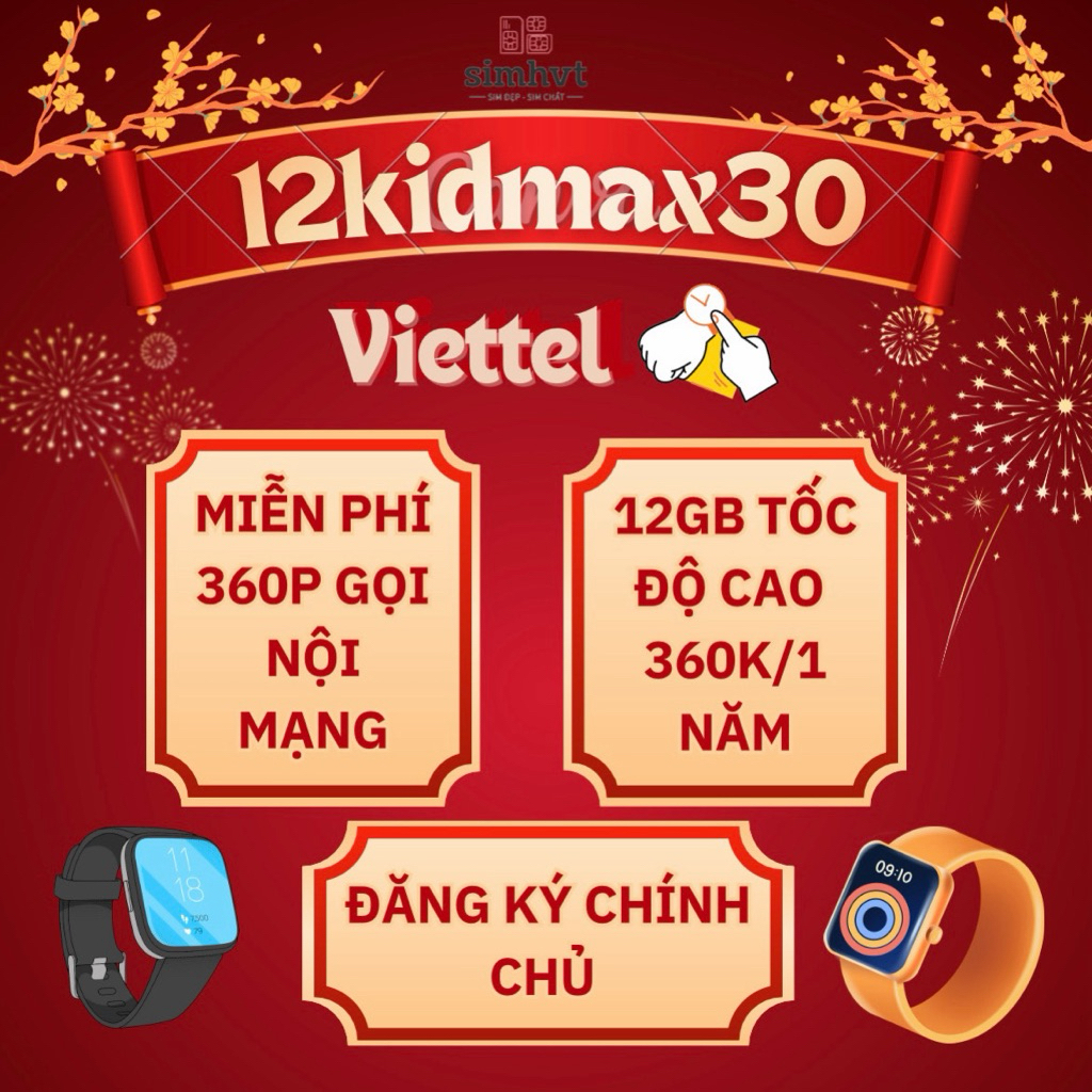 Sim Viettel 4G dùng cho đồng hồ, thiết bị thông minh