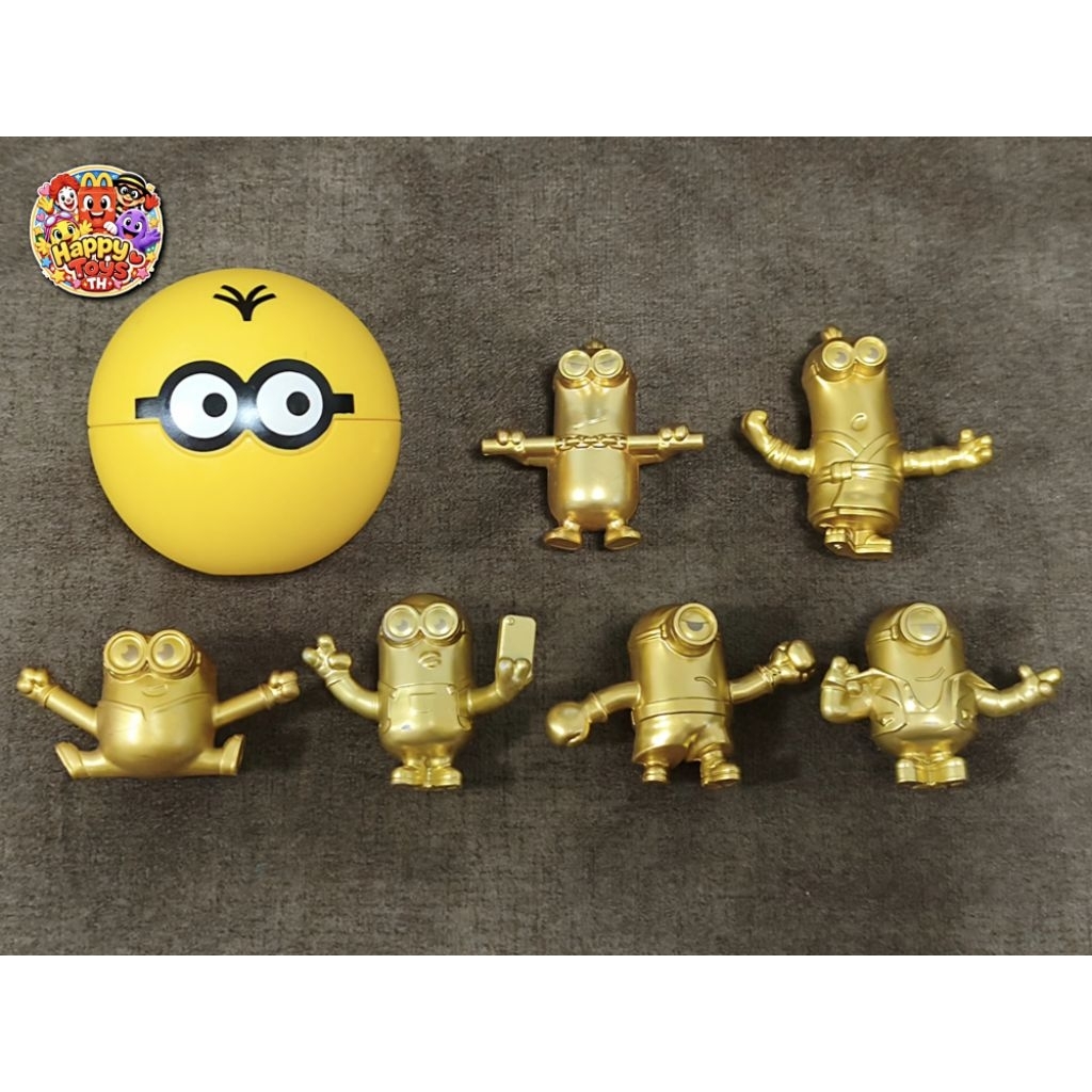 [Minion vàng 6 loại]​ McDonald 's Happy Meal Golden Minions 2019 Đồ chơi Mac cũ Sưu tập Mcdonald